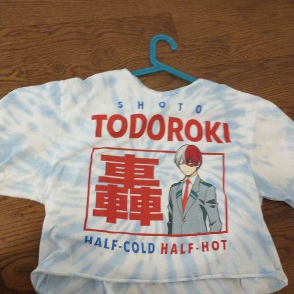 Hot Topic My Hero Academia Shoto Todorki Cropped T-Shirt Size Large - Picture 4 of 5
